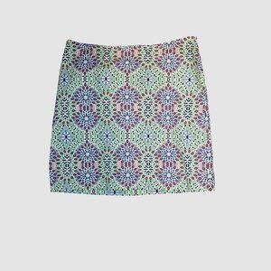 Talbots Womens 14 Floral Mint Green Lined Pencil Skirt 0310